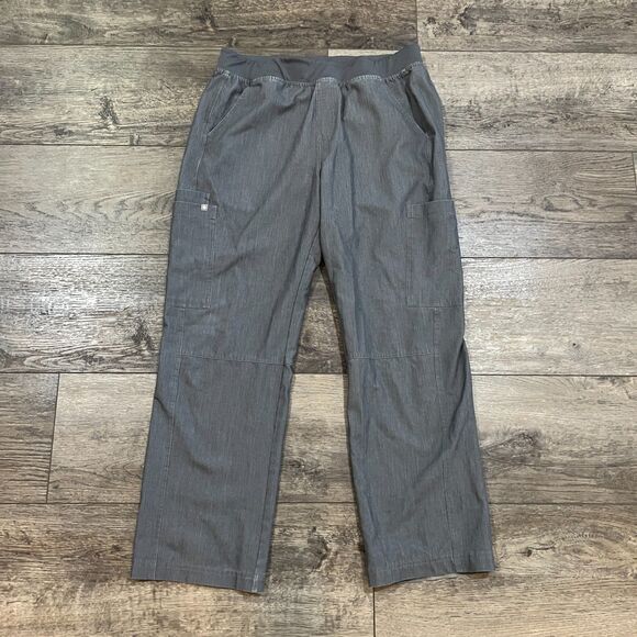 Men's Graphite Gray FIGS Scrubs Set - Cargo Scrub Pants & Scrub Top Large - Picture 2 of 7